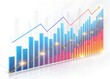 © Kazi - Colorful abstract financial business graph featuring bar charts and trend lines representing growth and economic progress on a white background