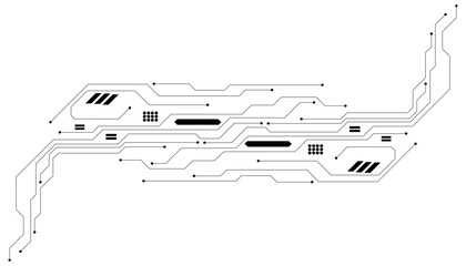 Wall Mural - abstract digital background with technology circuit board texture. electronic motherboard illustrati