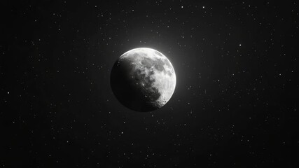 Wall Mural - A serene night scene under the stars with a luminous full moon in sight. The sky is clear, suggesting an astronomical event like a lunar eclipse or just a peaceful night in the cosmos.