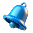 © tinyicon - Shiny blue notification bell icon with a realistic 3d render isolated on transparent background