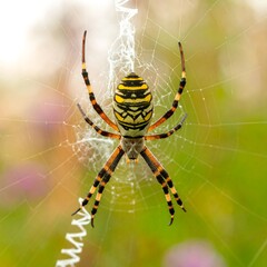 Spider in intricate web