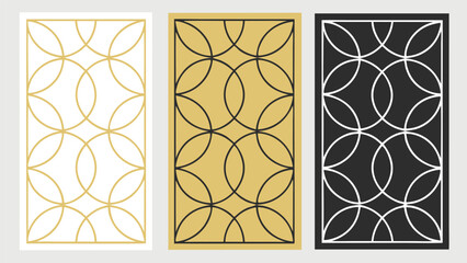 Modern circle pattern design for decoration, seamless geometric background and abstract texture, elegant shape and ornament, isolated on white background
