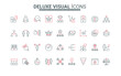 © Iconic Prototype - Project management, company infrastructure for productivity growth line icons set. Business team organization, success algorithm and procedures thin black and red outline symbols vector illustration