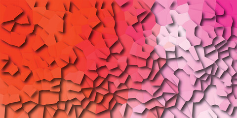 Wall Mural - abstract geometric gradient background in shades of red and pink with a 3d effect ideal for creative