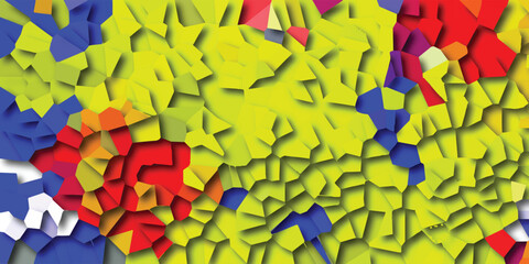 Wall Mural - abstract geometric mosaic background with vivid colors creating a unique textured design suitable fo