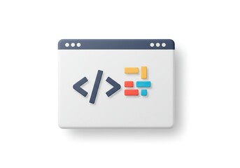 abstract representation of programming code on a digital interface
