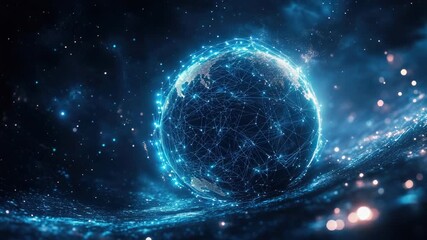 Wall Mural - a bright blue light surrounded by stars in the night sky