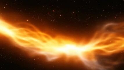 Wall Mural - Fiery nebula with dense center & sparse stars