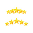 © MARKO - Five golden stars arranged in a smooth arc, representing top-rated quality and customer satisfaction. This shiny five-star rating icon is perfect for product reviews, service evaluations, and award
