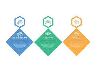 Wall Mural - business infographic design template with 3 options, steps or processes. can be used for workflow la