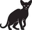 © Juwel_AI Designer - Elegant black oriental shorthair cat silhouette