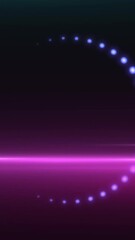 Sticker - animation of blue neon spots on black background