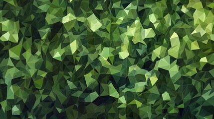 Canvas Print - Abstract Polygonal Green Backdrop for Creative Projects and Designs