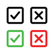 © Alponso - Vector Check And Cross Mark With Box Icon Set