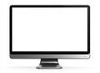 © taufik - Modern computer monitor, blank screen, silver base