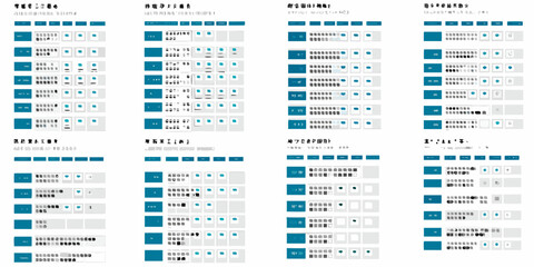 Collection of website ui elements and wireframe layouts