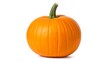 © Timon - A vibrant orange pumpkin, small and round, sits on a white background