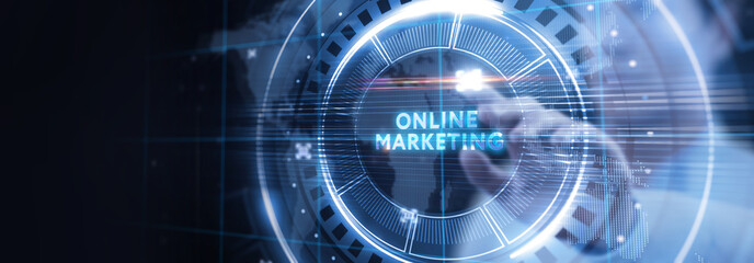 Wall Mural - Digital Marketing Technology Solution for Online Business Concept. Business, Technology, Internet and network concept.
