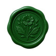 © MDNANNU - Elegant Green Wax Seal Imbued with a Delicate Floral Embossing, Evoking Tradition and Sophistication