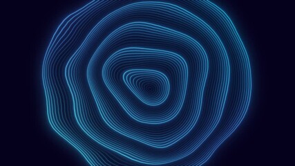 Abstract Neon Contour Lines Animation Background with Futuristic Wave Pattern