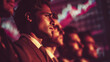 © Art of Ngu - Confident businessman looking ahead with stock market chart in background