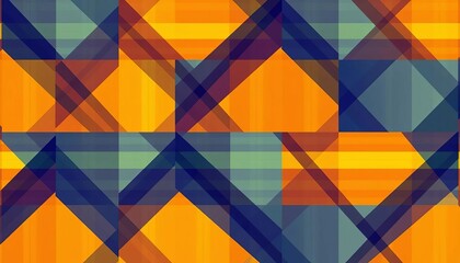 Wall Mural - Abstract seamless vector pattern of intersecting multicolored stripes forming geometric shapes,  decoration,  dynamic