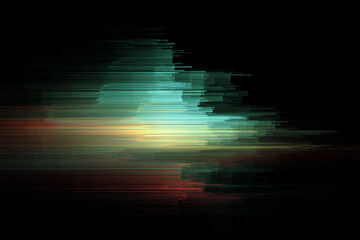 Wall Mural - a black and white image of a green and red line with a yellow line in the middle