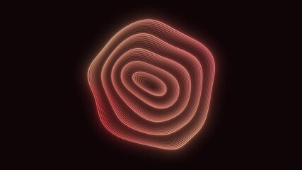 Abstract Neon Contour Lines Animation Background with Futuristic Wave Pattern