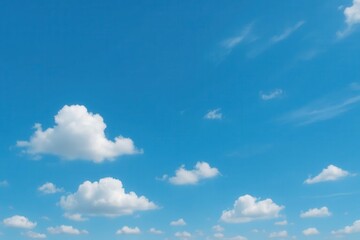Wall Mural - A Sky of Unending Blue with Clouds Dancing in the Wind