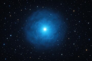 Wall Mural - A lone star shines brightly in the vast expanse of space, surrounded by a sea of stars