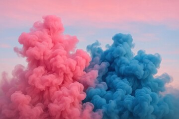 Wall Mural - Pink and Blue Clouds Dance in the Sky