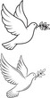 © Muhammad - Vector illustration of doves with an olive branch as a symbol of peace and a peaceful world.