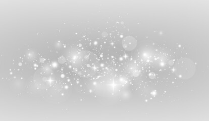 Wall Mural - Magic glow and sparkling fireworks shine in a flash of shiny brilliance. Glistering twinkle trails scatter across the vector background with festive energy.