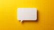 © Shipons Creative - Blank white speech bubble on vibrant yellow background for message or creative design