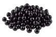 © imageSTOCK - Black tapioca boba pearls piled together on a transparent background for food and beverage preparation or decoration purposes
