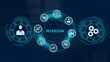 © Firoz_Stock - Mission concept. Financial success concept on virtual screen. Business, technology, internet and networking concept ,illustration