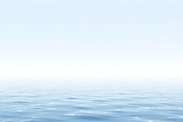 Wall Mural - Minimal ocean horizon background in soft blue and white, calm and peaceful vibe, artistic light reflections, large open space 