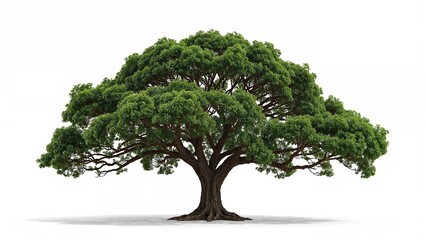 Tropical tree illustrations on plain white for creative projects