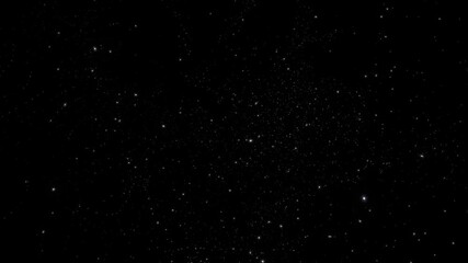 Wall Mural - loop white dust star particles animation flow on black abstract background. animation of fiery white