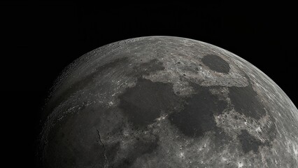 Wall Mural - visible craters cover much of the moon's exterior.