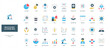 © Iconic Prototype - Colorful flat icons representing machine learning, AI, data science, algorithms, and technology concepts for digital projects and presentations vector illustration