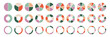 © Svetlana - Flat pie and donut chart icons in modern pastel palette. Minimal geometric circle segment from 1 to 11 for infographics, dashboards, UI design, presentation, analytics, statistics, marketing report