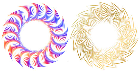 Wall Mural - design elements. wave glittering rainbow lines. abstract glow wavy sign on white background isolated