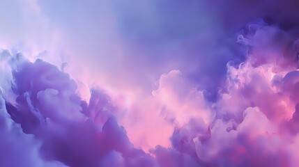 Wall Mural - wispy fog illuminated from the side in lavender and pink gradients
