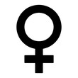 © Dream House - Black female symbol on white background venus symbol