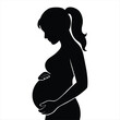 © Icon_X - Pregnant Woman Silhouette Isolated on White Background