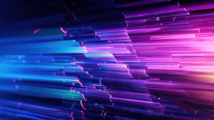 Wall Mural - vibrant abstract light trails in blue and pink hues create a dynamic visual experience of motion