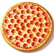 © Wannaeka - Golden Crusted Pizza with Melted Cheese and Pepperoni on White isolated background, online