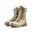 © An - military combat boots side view isolate on transparent background