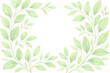 © tapon - Light green leaves forming a wreath isolated on transparent background
